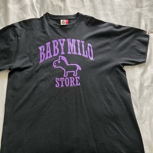 Men’s Bathing Ape Baby Milo t-shirt XL in black and purple